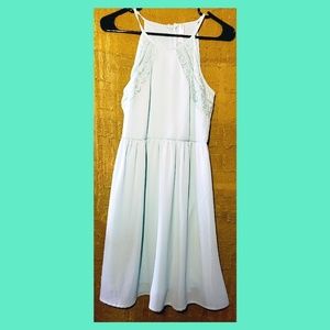 Lacey halter formal dress
